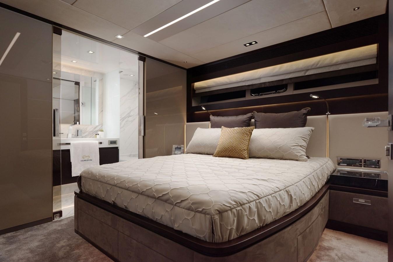 a bed in a room aboard FD85 (NEW BOAT SPEC)  Yacht for Sale