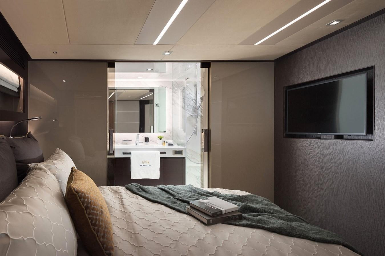a bed in a room aboard FD85 (NEW BOAT SPEC)  Yacht for Sale