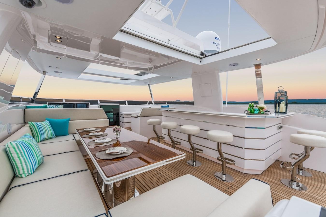 a modern looking living room aboard FD85 (NEW BOAT SPEC)  Yacht for Sale
