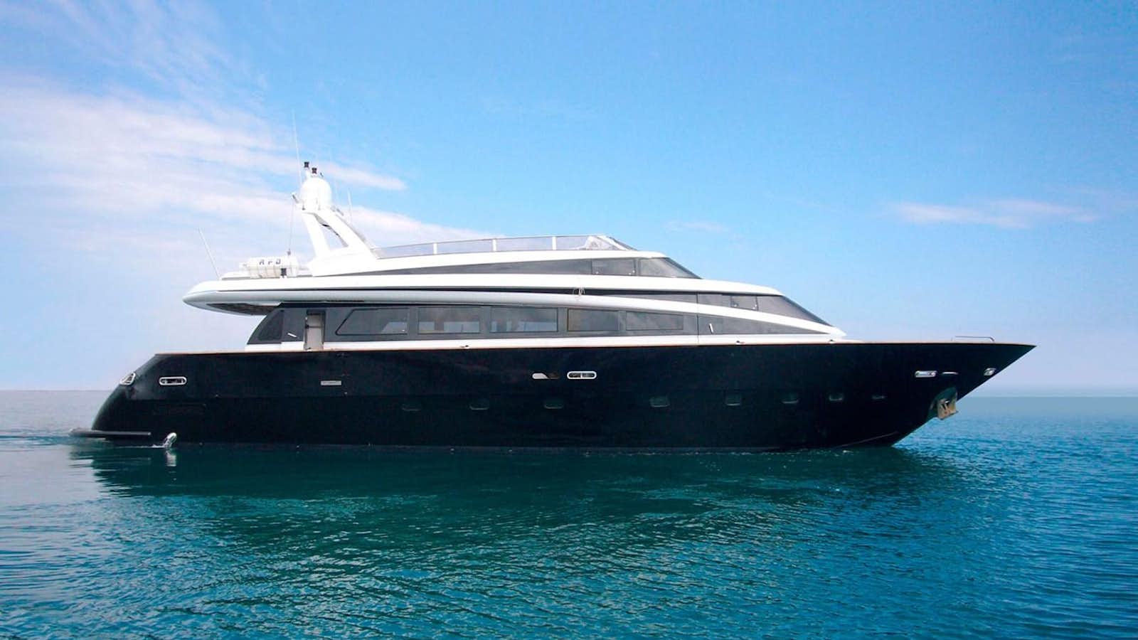 a large boat in the water aboard PETARDO C Yacht for Sale