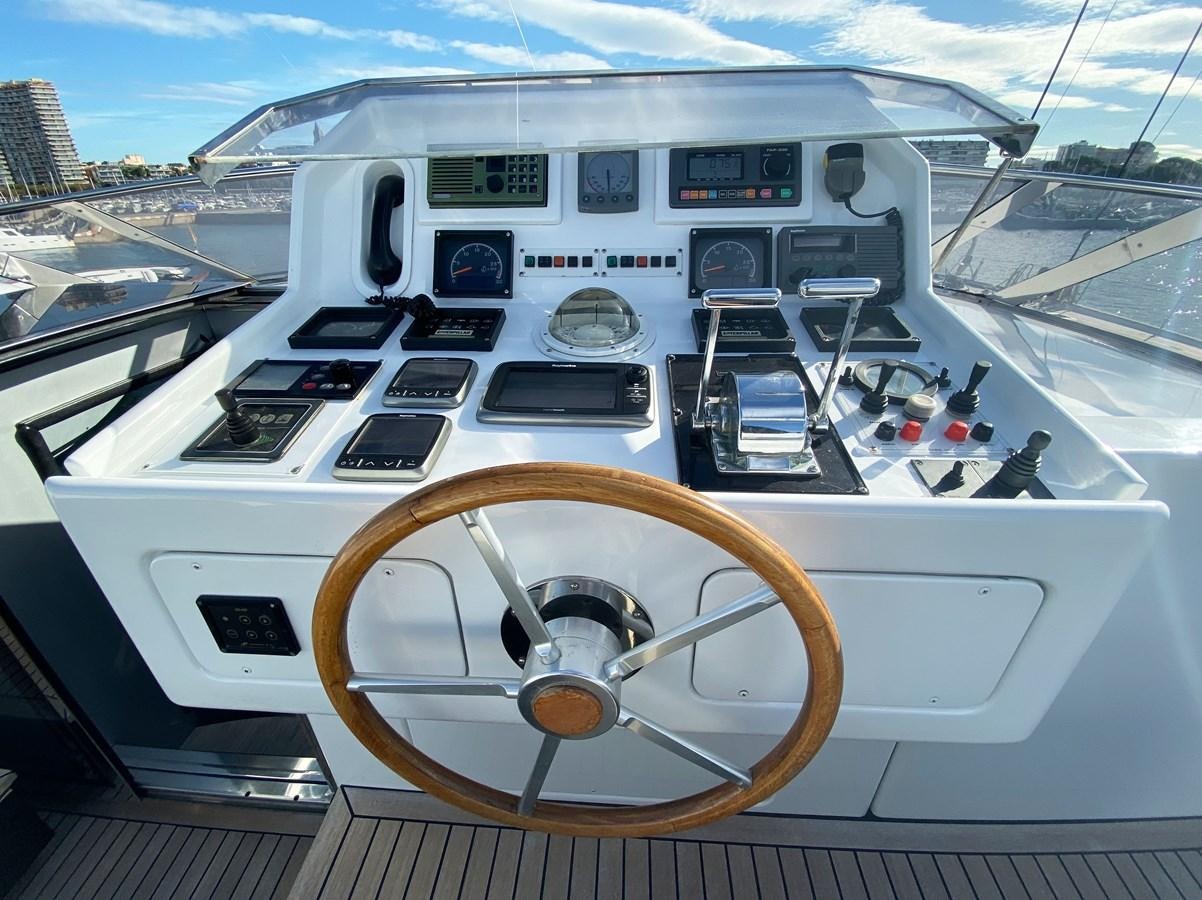 the inside of a cockpit of a plane aboard PETARDO C Yacht for Sale