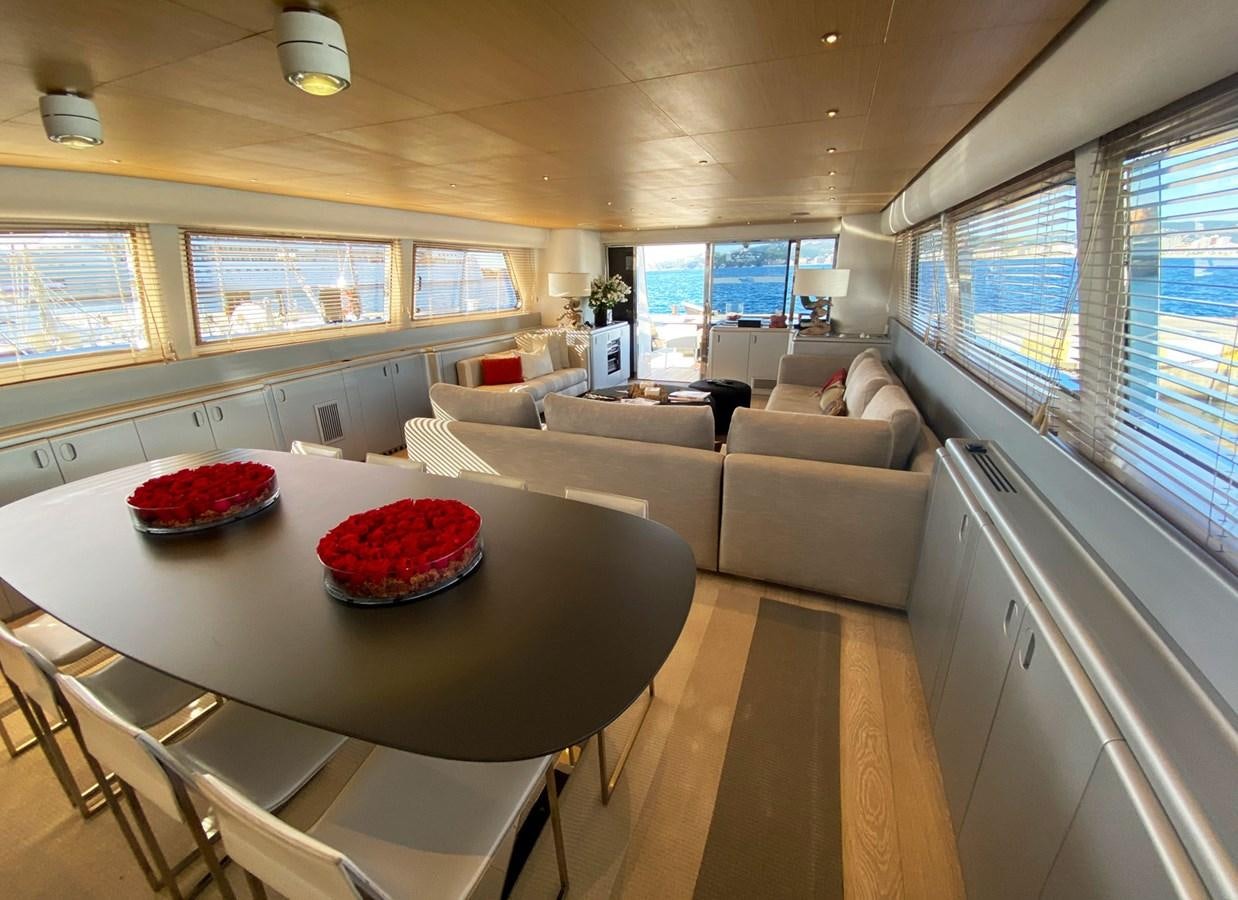 a kitchen and living room aboard PETARDO C Yacht for Sale