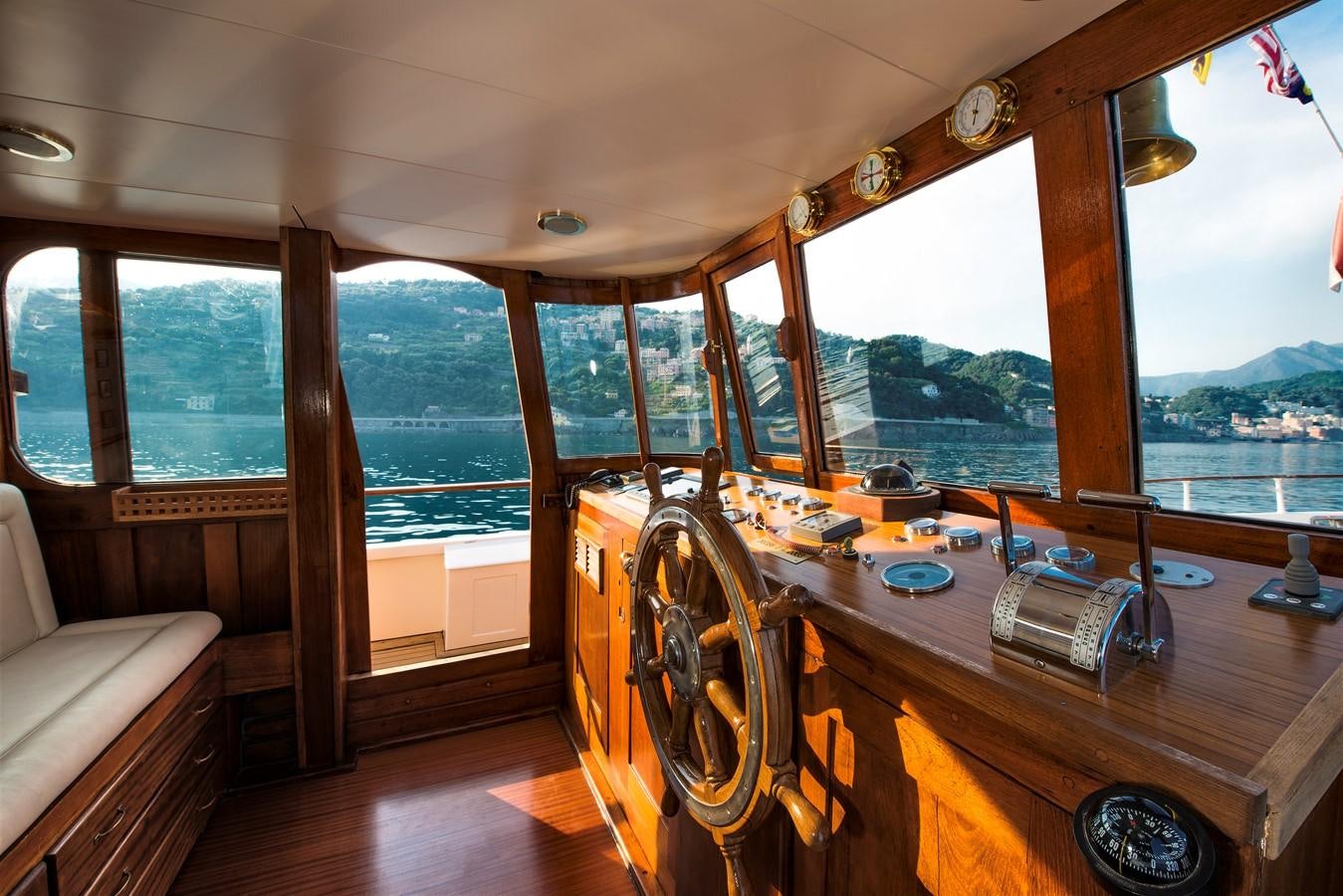 inside of a boat aboard EMERALD Yacht for Sale