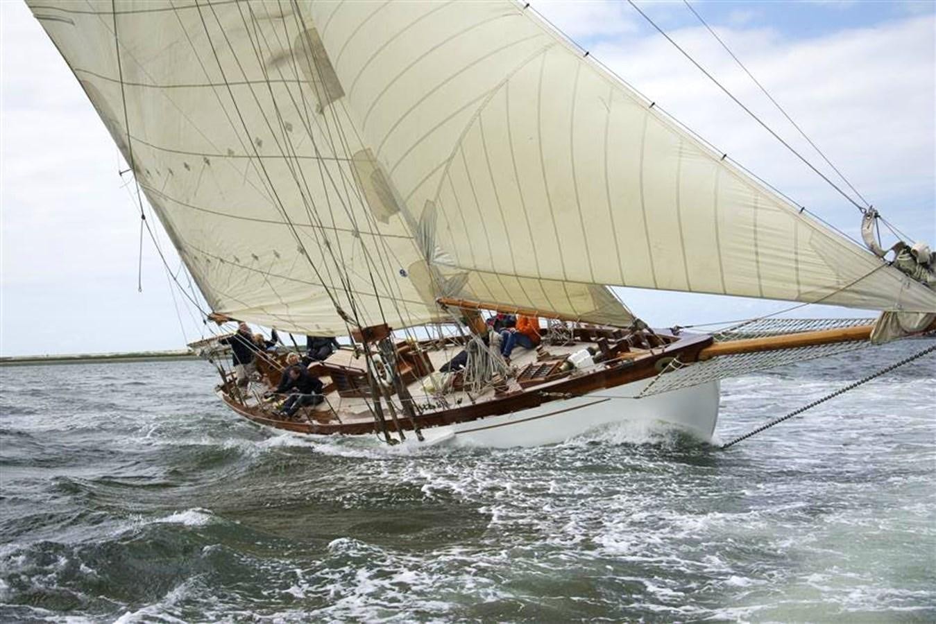 a group of people sailing on a sailboat aboard SKY Yacht for Sale