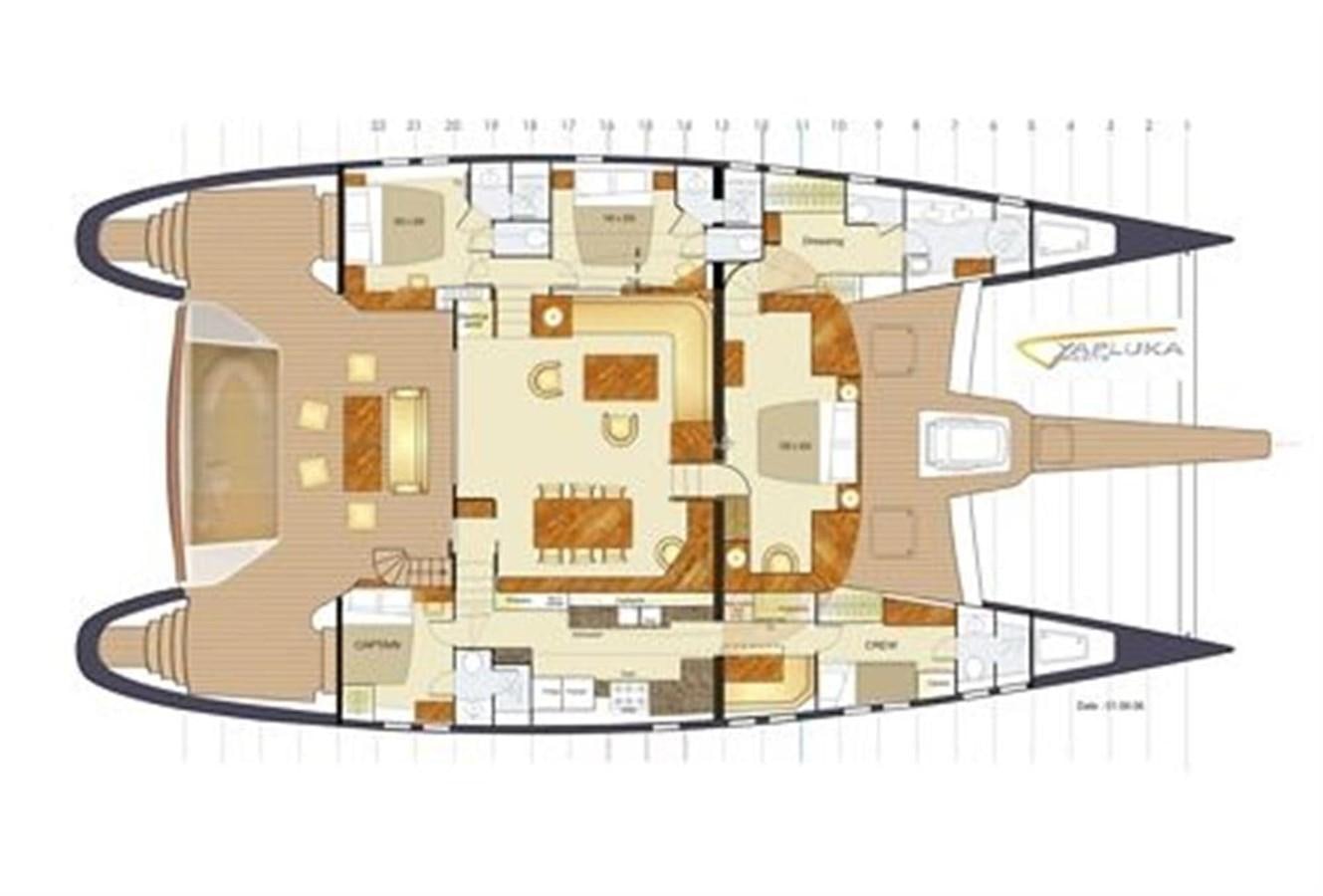 a house built with a deck aboard 85' 2008 YAPLUKA 85 DOUBLE DECK Yacht for Sale