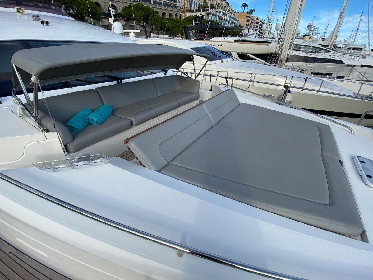 a row of white yachts aboard MOONDANCER Yacht for Sale