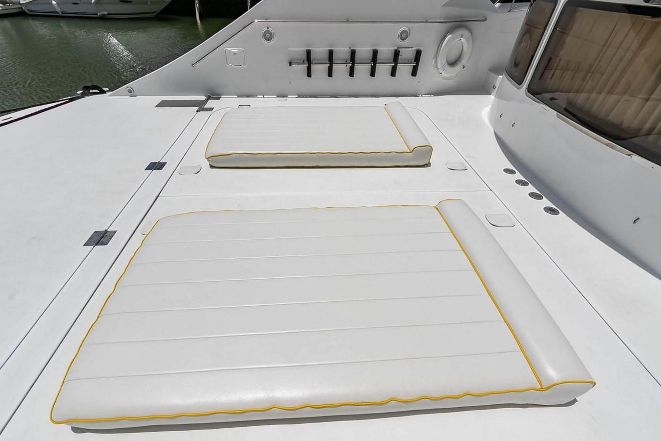 a white rectangular object with a yellow line on it aboard PURELY PLEASURE Yacht for Sale