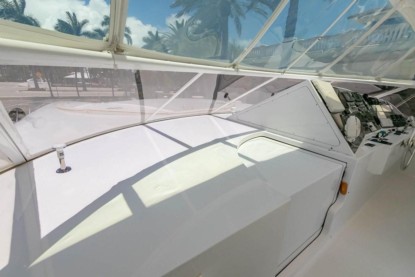 a close-up of a white airplane aboard PURELY PLEASURE Yacht for Sale