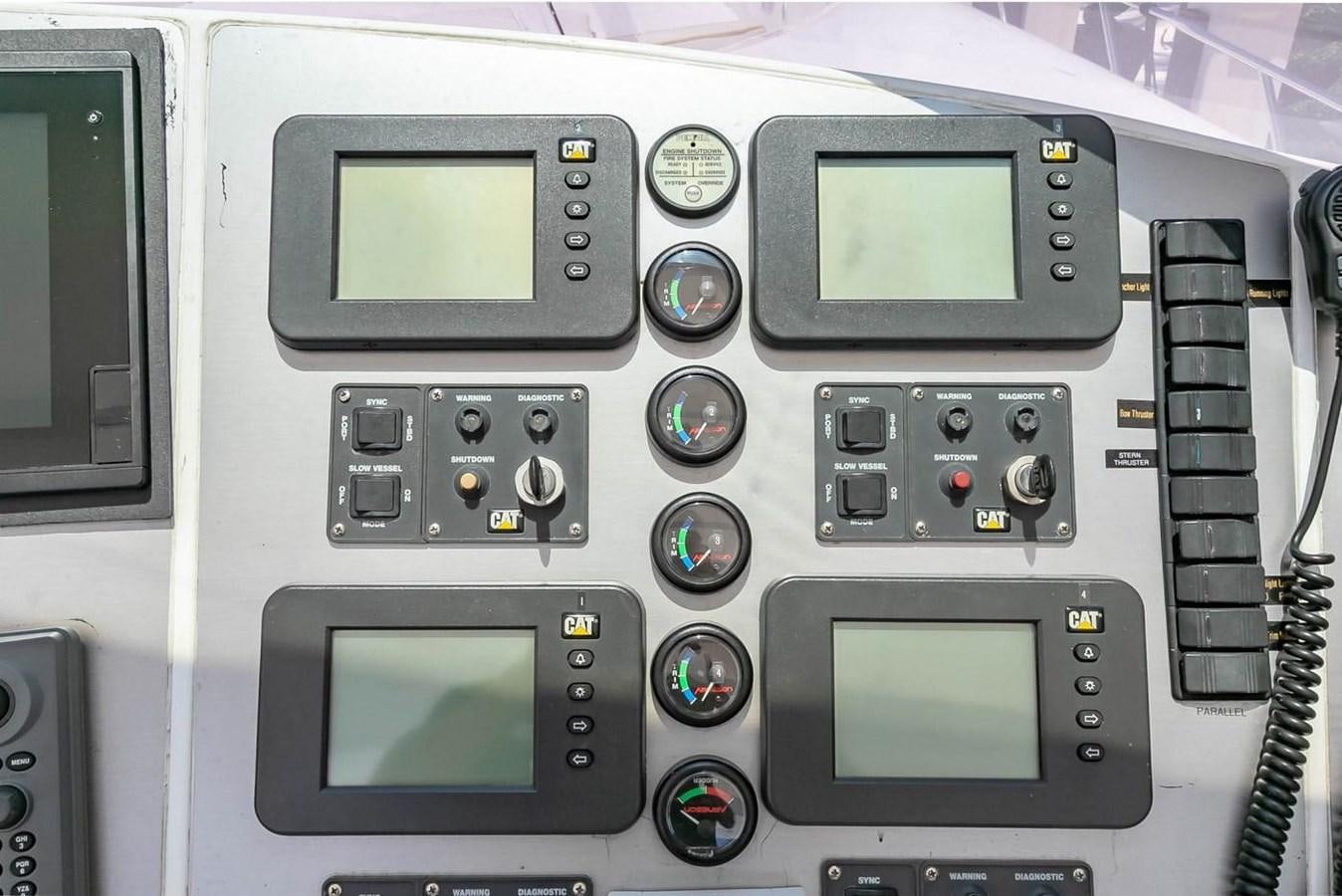 a group of electronic devices aboard PURELY PLEASURE Yacht for Sale