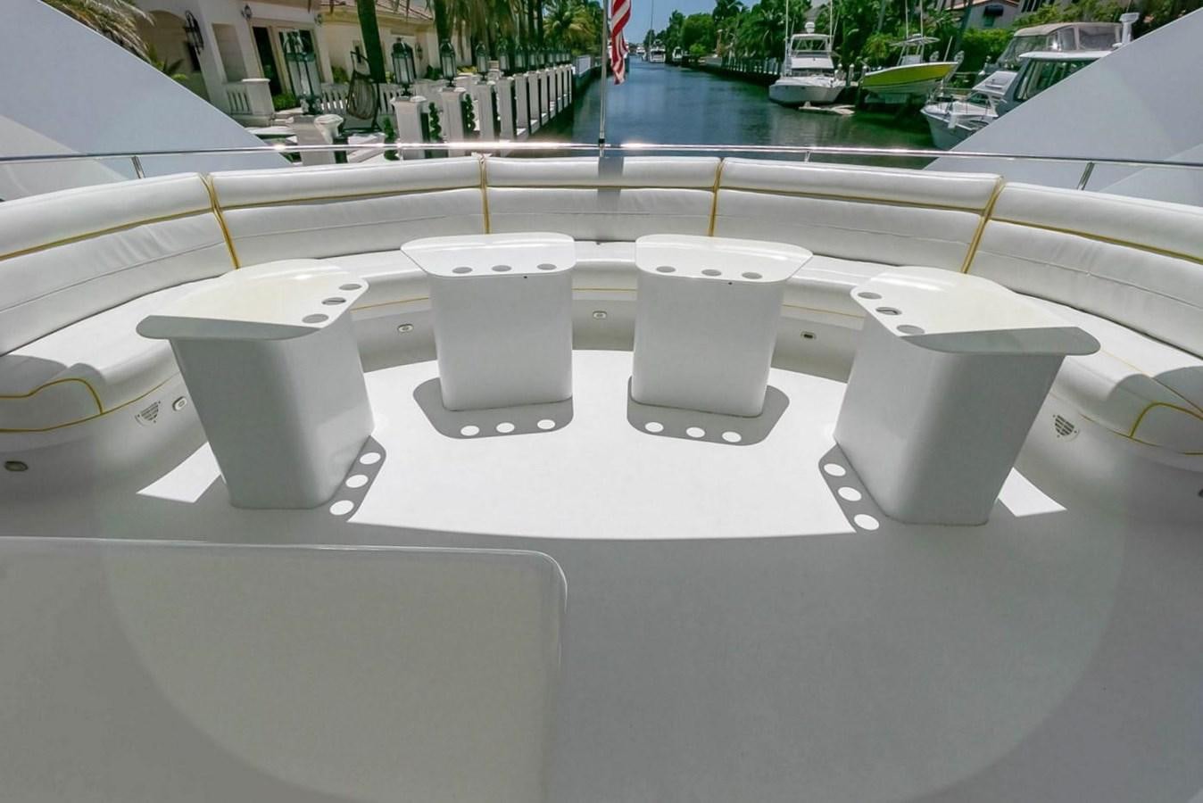 a group of white cups on a table aboard PURELY PLEASURE Yacht for Sale