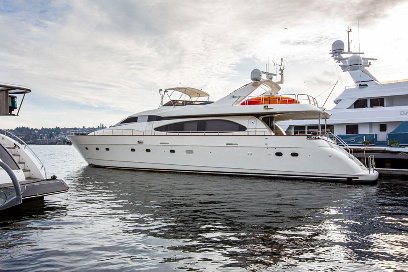 a white yacht in the water aboard SEA HAWK Yacht for Sale
