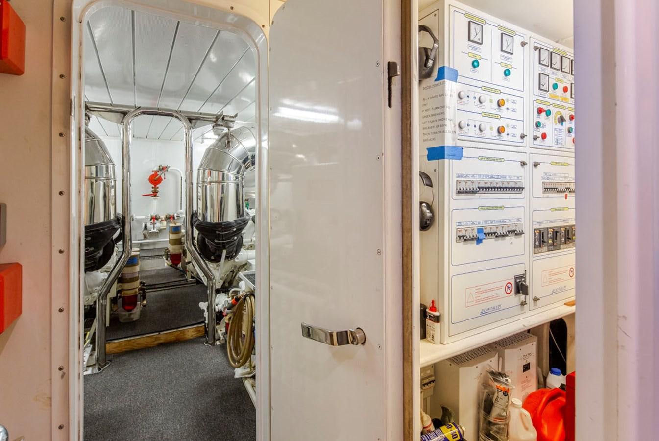 a room with equipment and equipment aboard SEA HAWK Yacht for Sale