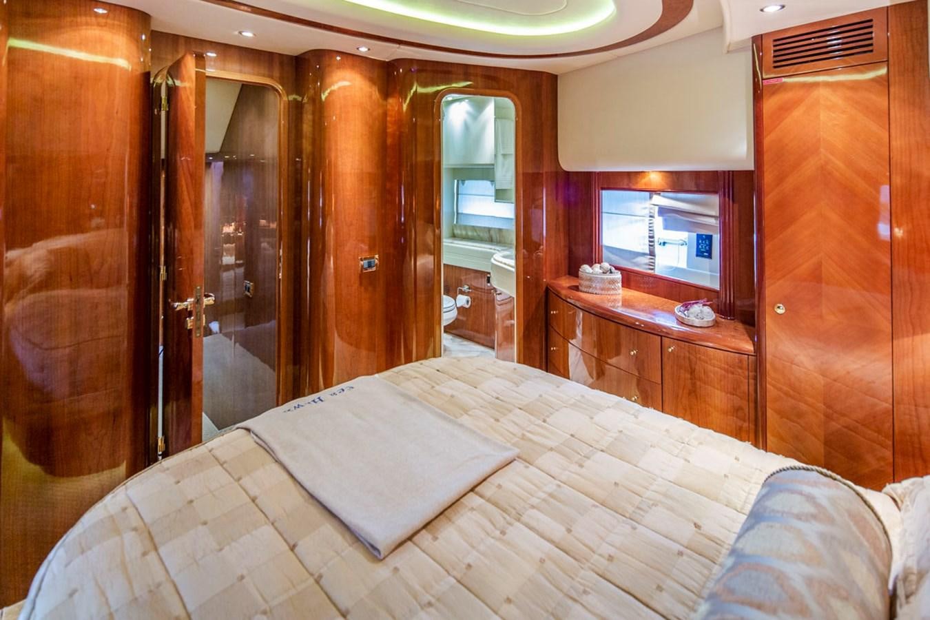 a bed in a room aboard SEA HAWK Yacht for Sale