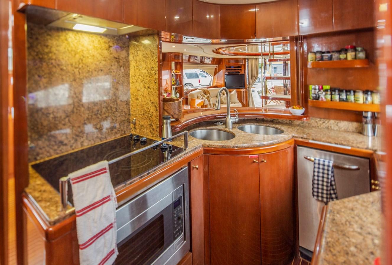 a kitchen with granite counter tops aboard SEA HAWK Yacht for Sale