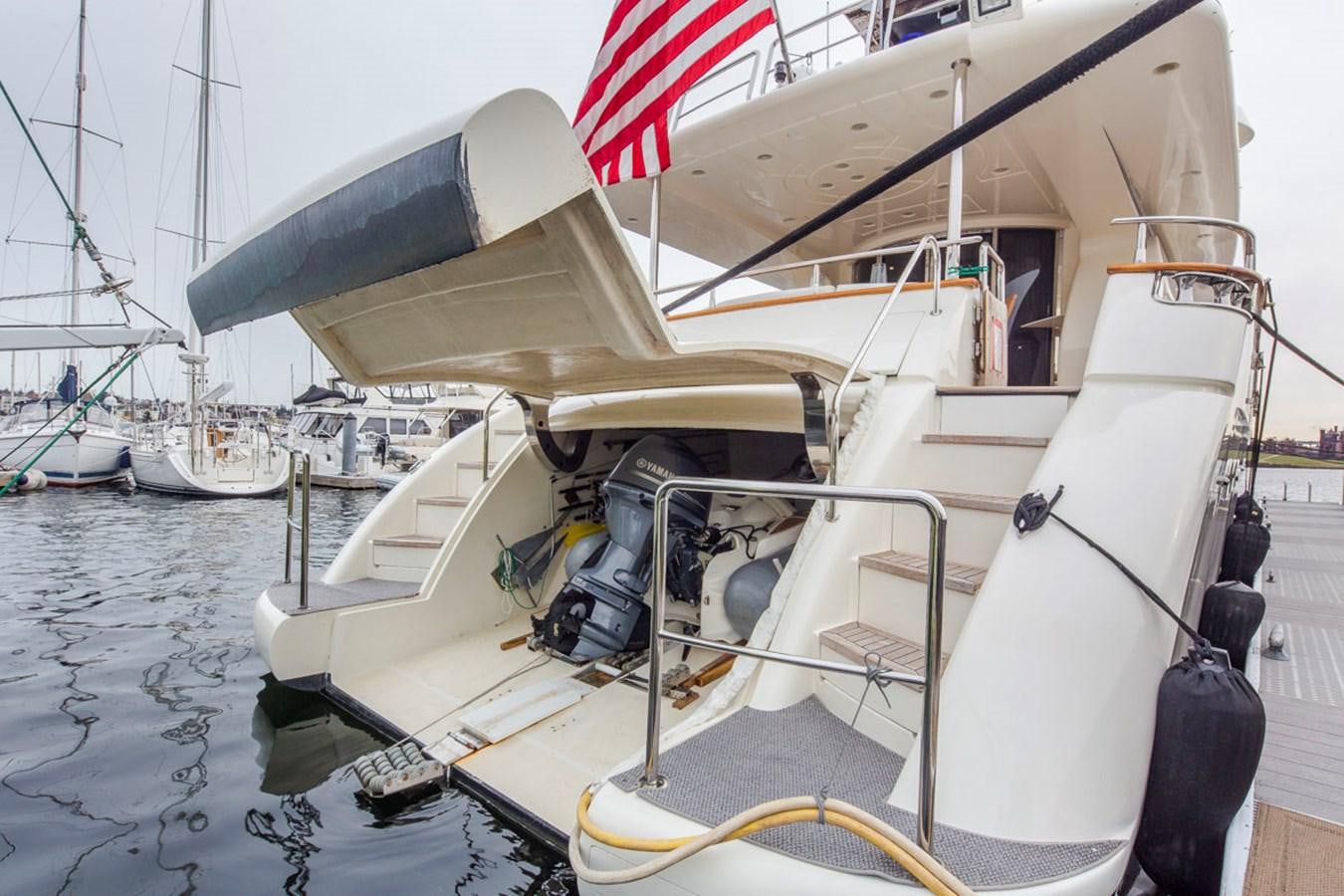 a boat with a flag on the front aboard SEA HAWK Yacht for Sale