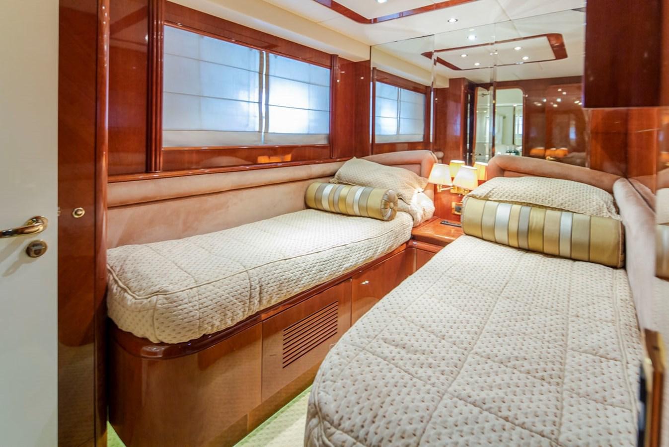 a couple of beds in a room aboard SEA HAWK Yacht for Sale