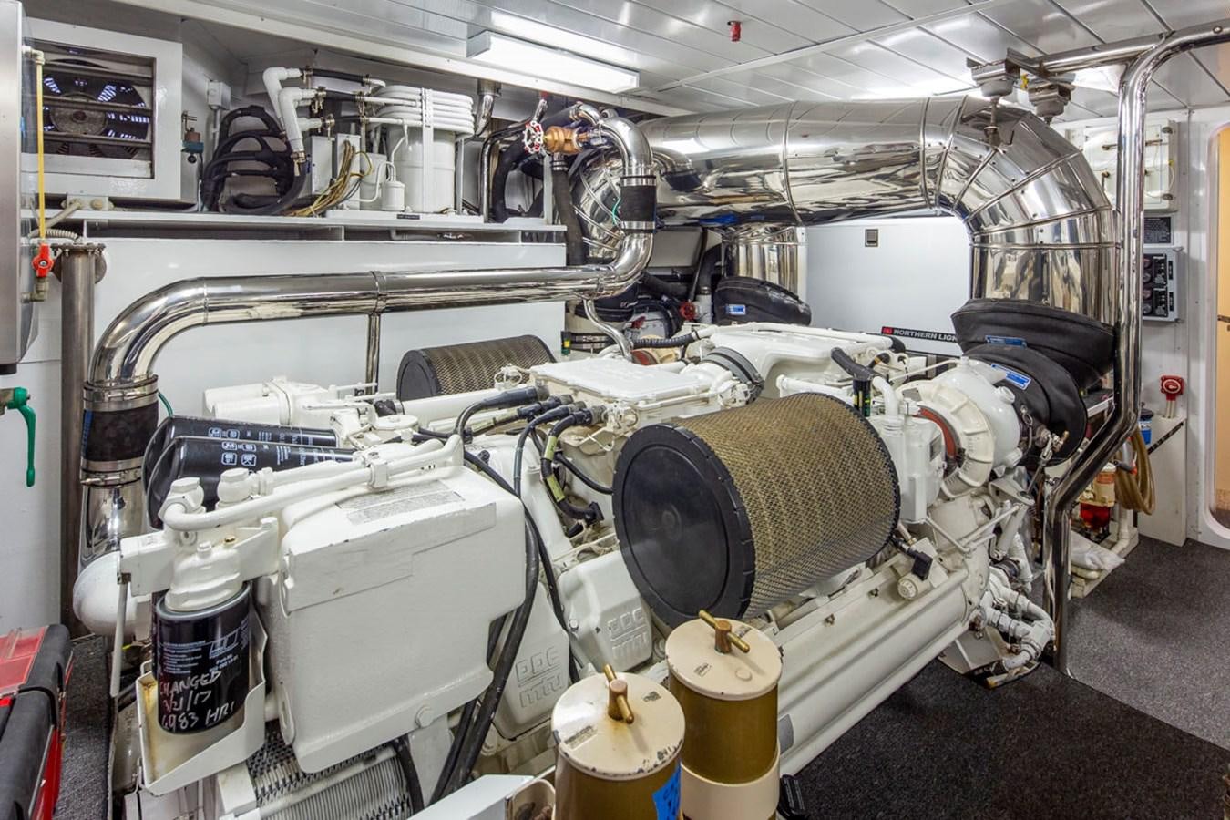 a room with machinery aboard SEA HAWK Yacht for Sale