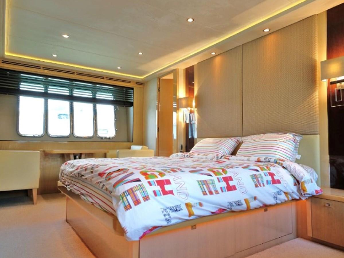 a bed in a room aboard PRINCESS V85 Yacht for Sale