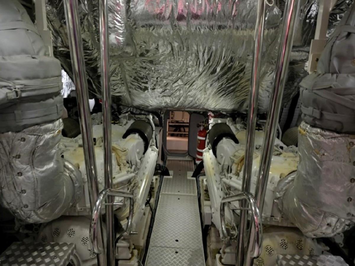 a room full of tools aboard PRINCESS V85 Yacht for Sale