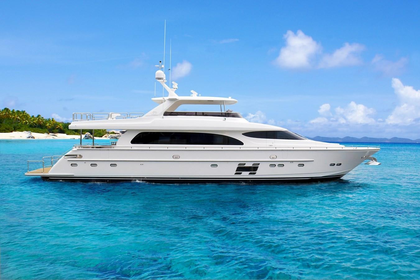 a white yacht in the water aboard E84 (NEW BOAT SPEC)  Yacht for Sale
