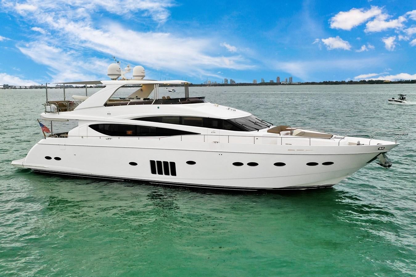 a white yacht in the water aboard PRINCESS 85 MY Yacht for Sale