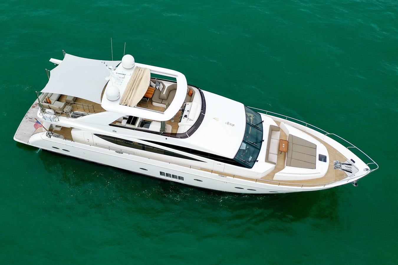 a white boat on water aboard PRINCESS 85 MY Yacht for Sale