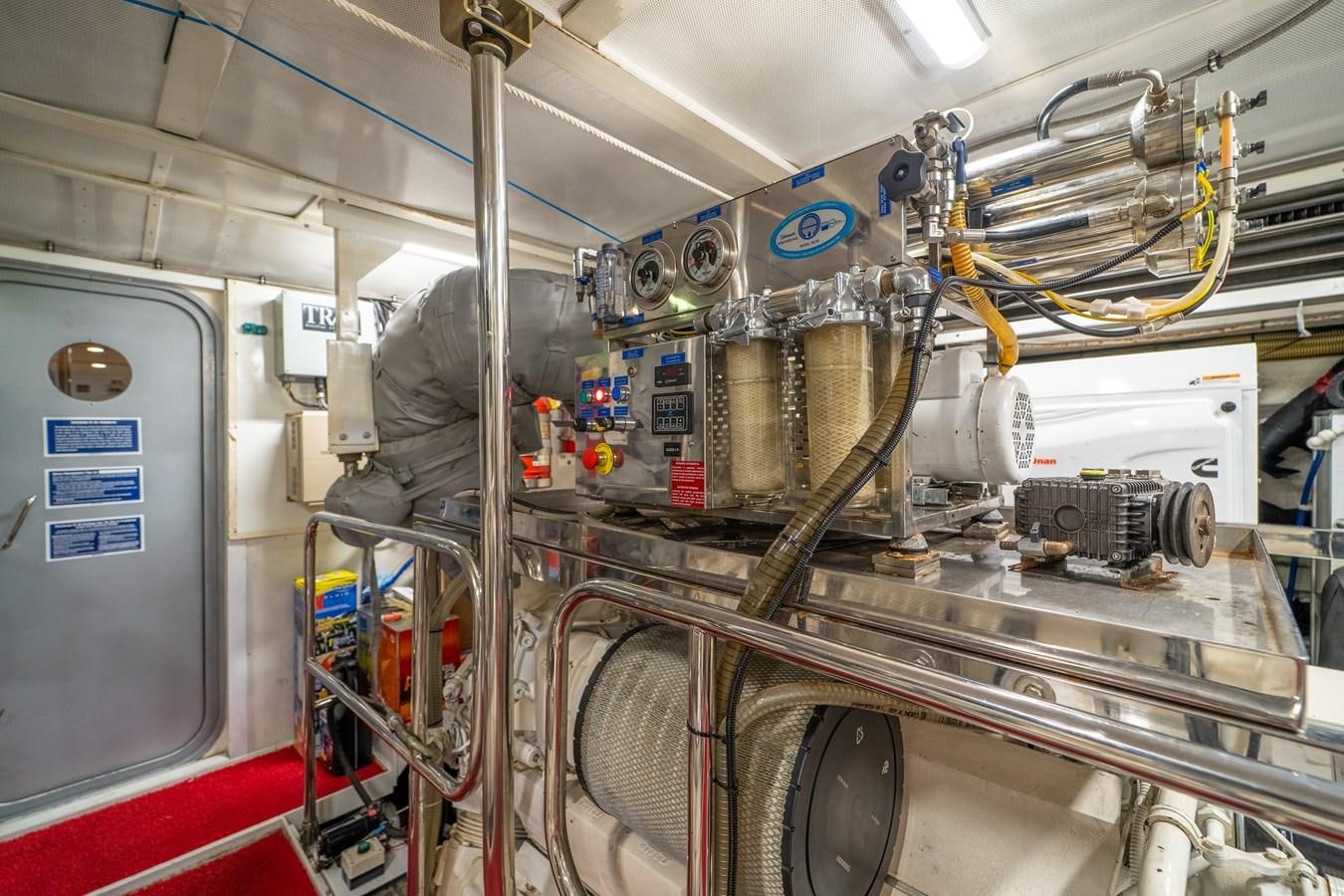 a large machine with pipes aboard PRINCESS 85 MY Yacht for Sale