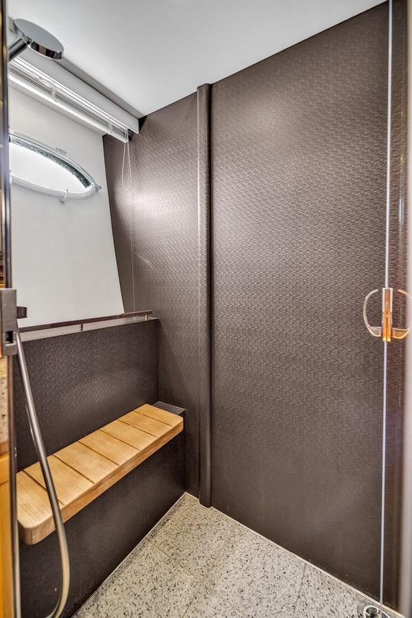 a grey wall with a metal railing aboard PRINCESS 85 MY Yacht for Sale