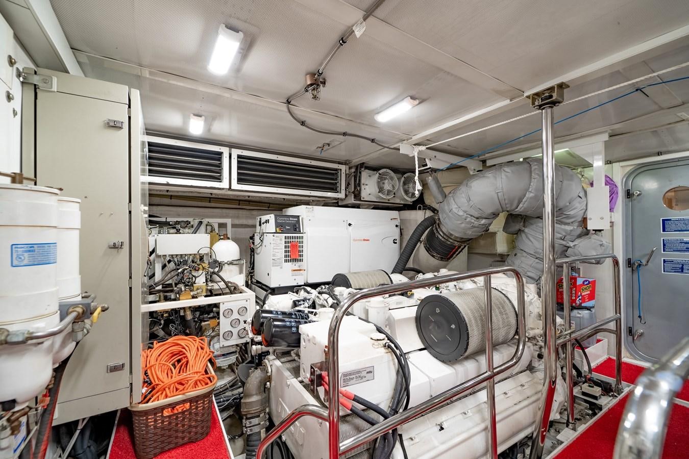 a large white machine with many wires aboard PRINCESS 85 MY Yacht for Sale