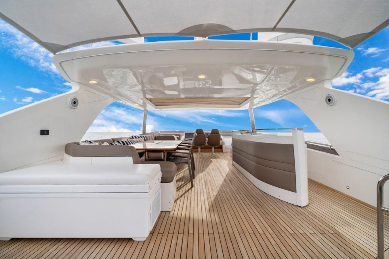a large white yacht aboard PRINCESS 85 MY Yacht for Sale