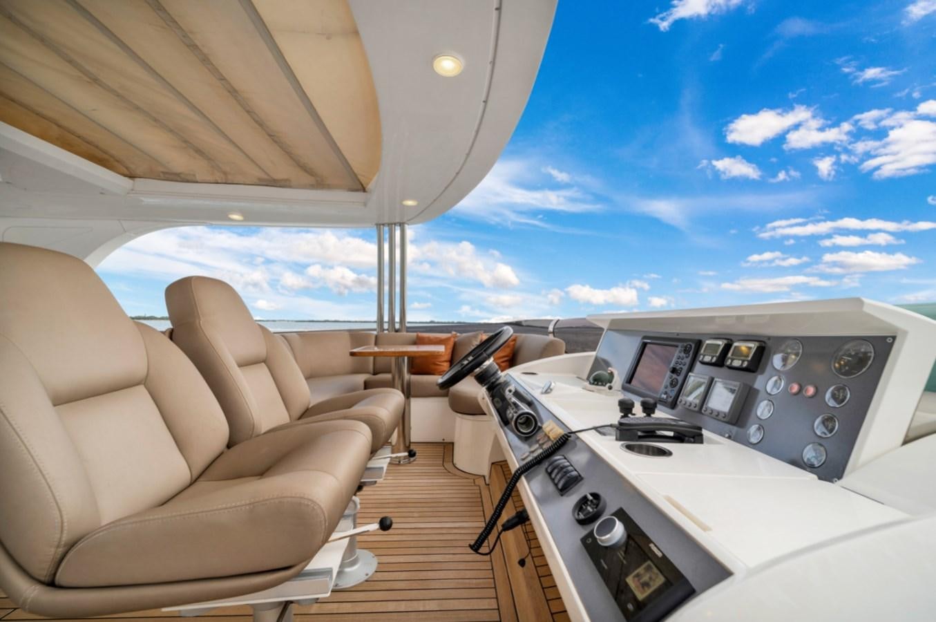 a cockpit of an airplane aboard PRINCESS 85 MY Yacht for Sale
