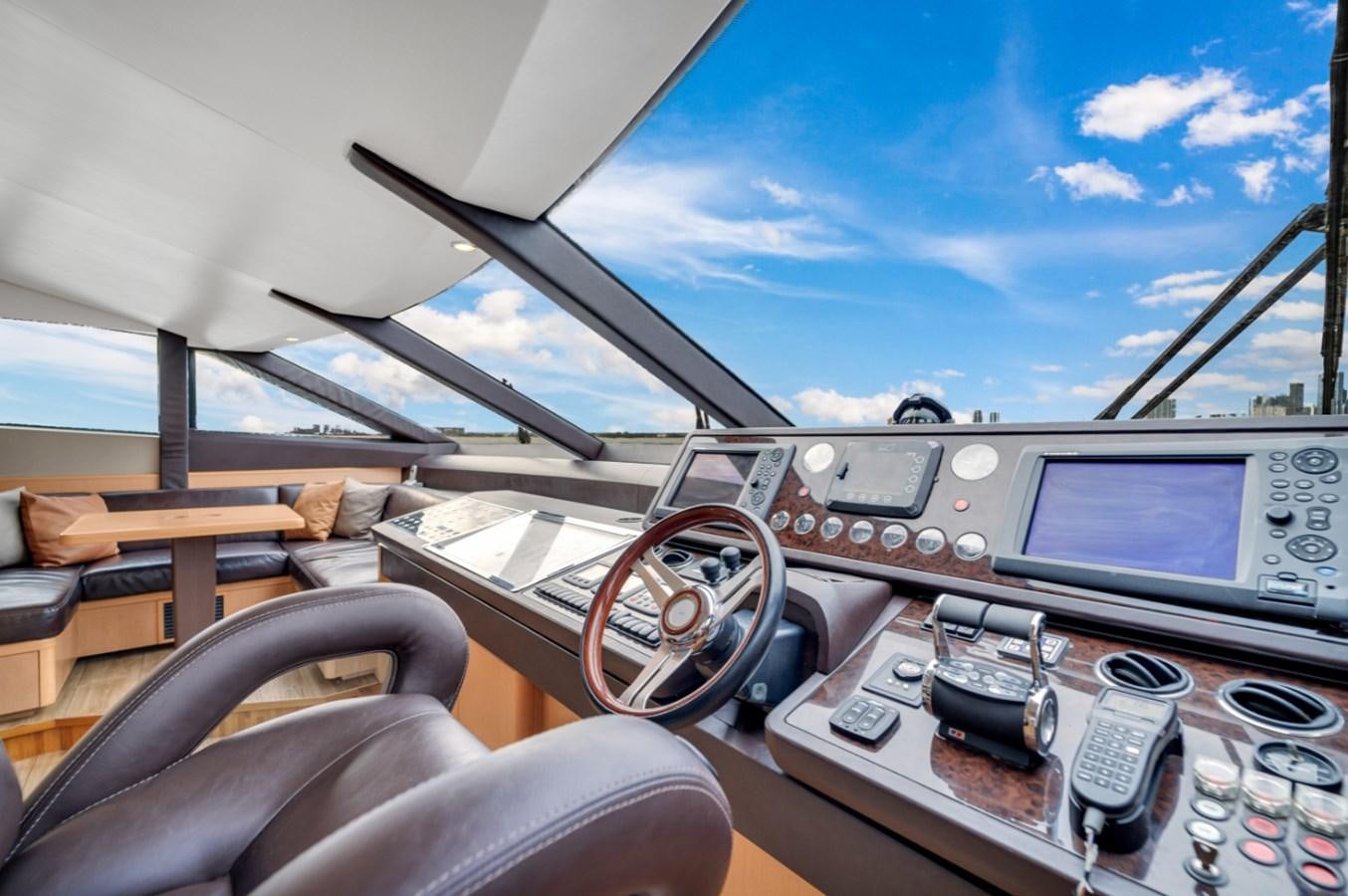 the cockpit of an airplane aboard PRINCESS 85 MY Yacht for Sale