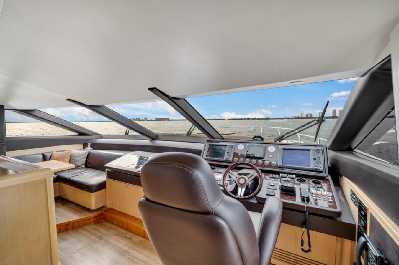 inside of a car aboard PRINCESS 85 MY Yacht for Sale
