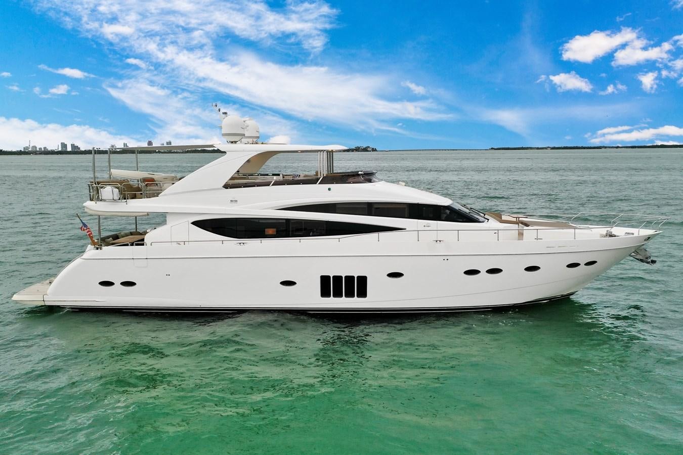 a white yacht in the water aboard PRINCESS 85 MY Yacht for Sale