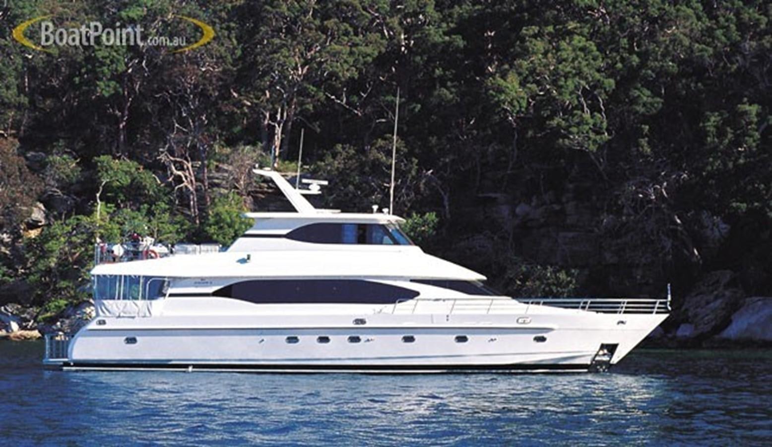 a boat on the water aboard OCEANOS II Yacht for Sale