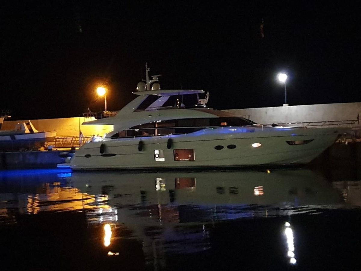 a large boat on the water aboard JUST ANOTHER TOY Yacht for Sale