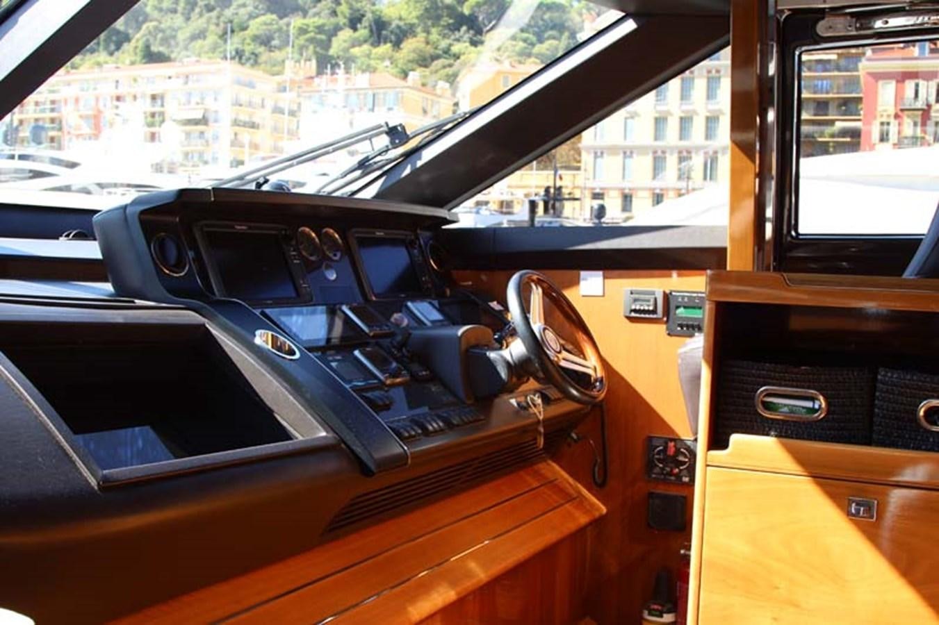 the inside of a car aboard AQUA CHAMELEON Yacht for Sale