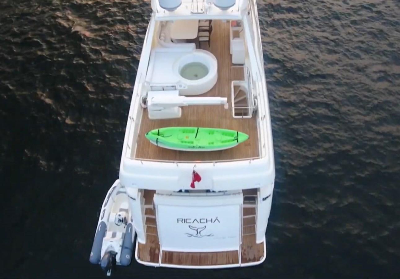 a small wooden tower aboard RICACHA 2012 FERRETTI 830 @ ACAPULCO Yacht for Sale