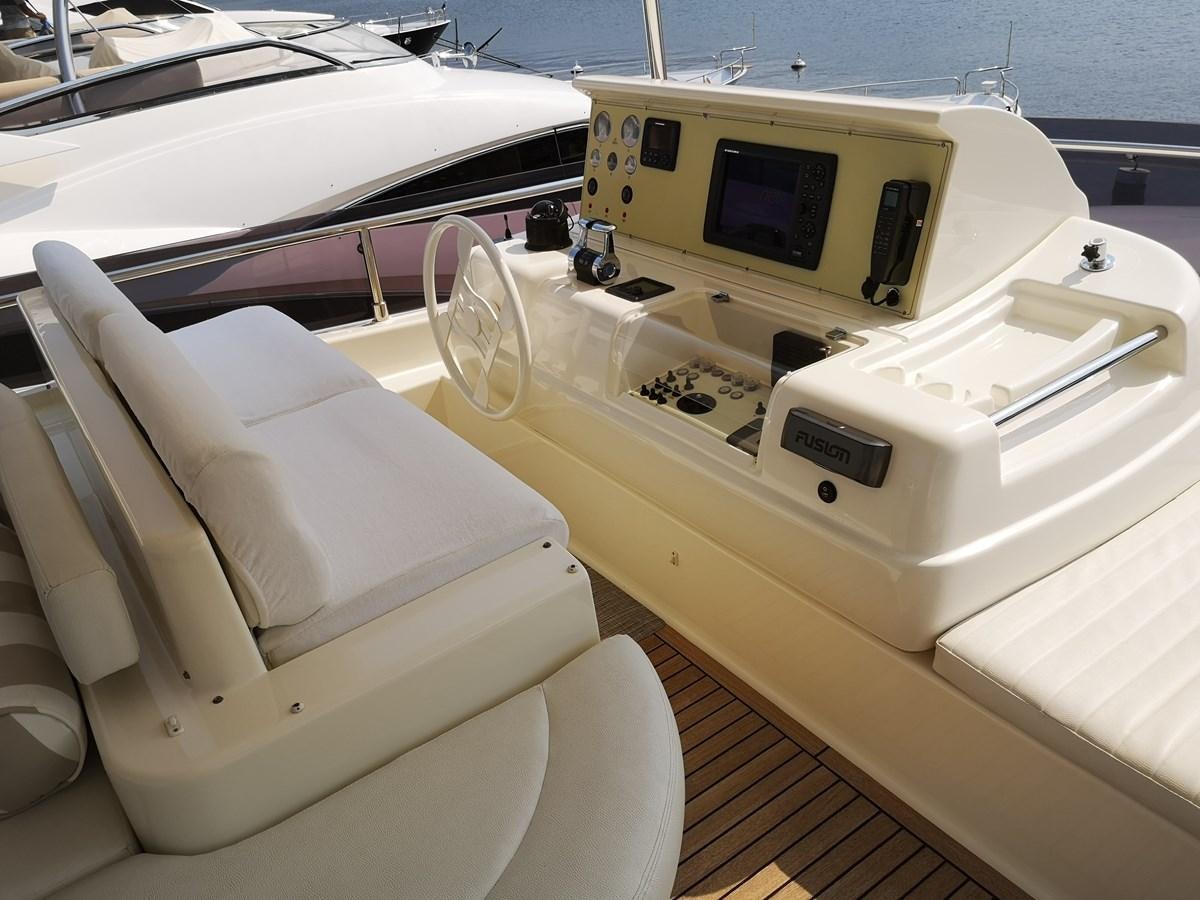 the inside of a boat aboard RICACHA 2012 FERRETTI 830 @ ACAPULCO Yacht for Sale