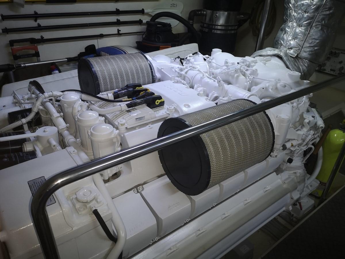 a car with a hood aboard RICACHA 2012 FERRETTI 830 @ ACAPULCO Yacht for Sale