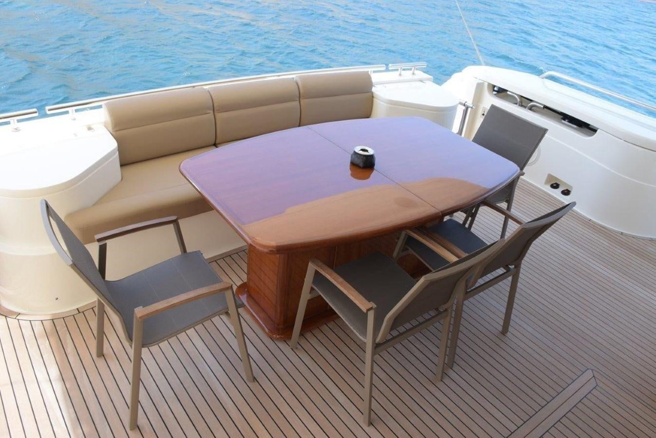 a table and chairs on a boat aboard CHUPRIANA Yacht for Sale