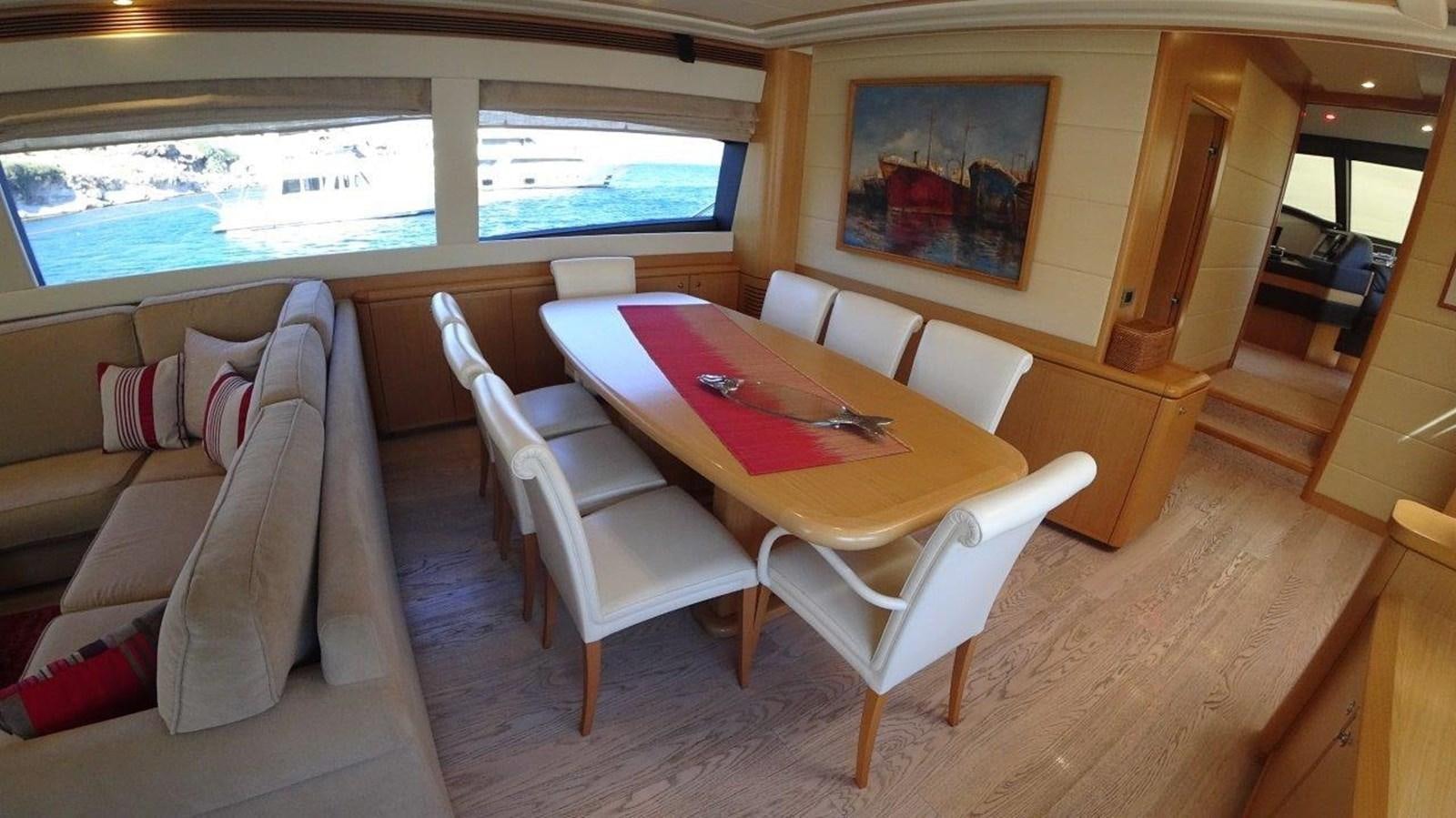 a table and chairs in a room aboard CHUPRIANA Yacht for Sale