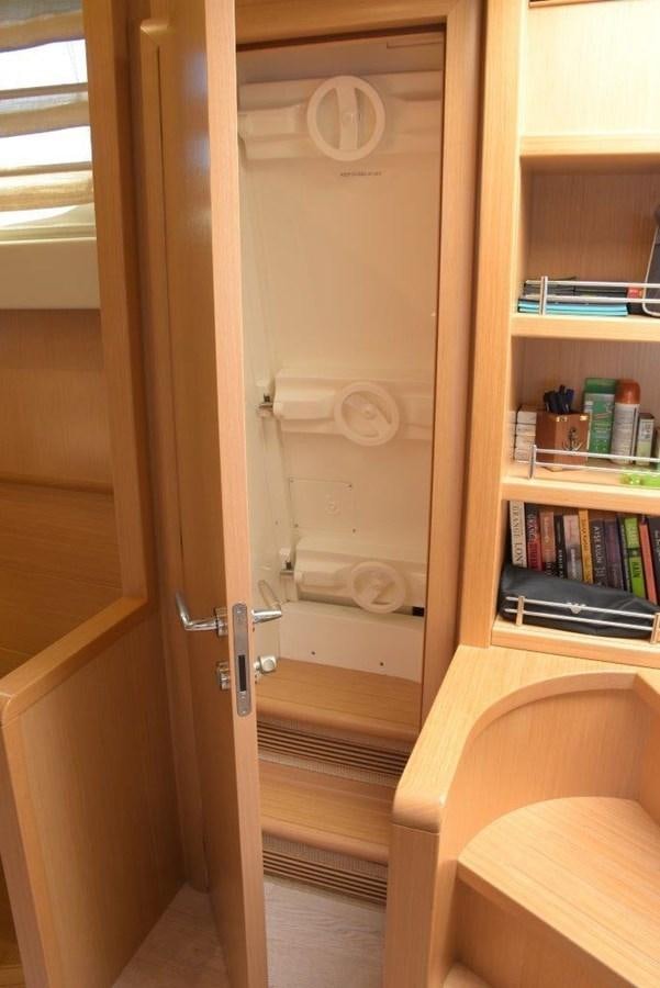 a bathroom with a glass shower aboard CHUPRIANA Yacht for Sale