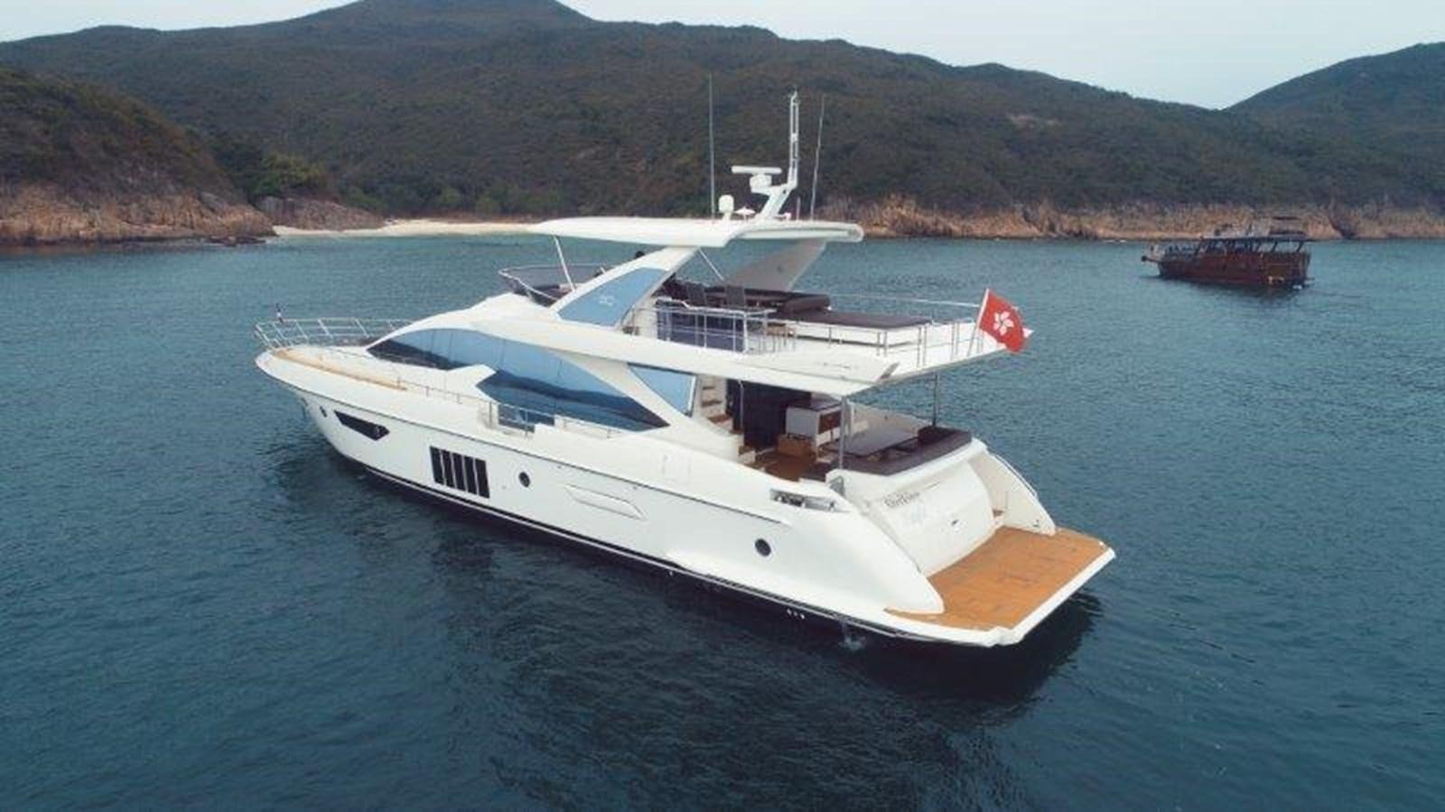 a boat in the water aboard AZIMUT 80 FLYBRIDGE Yacht for Sale