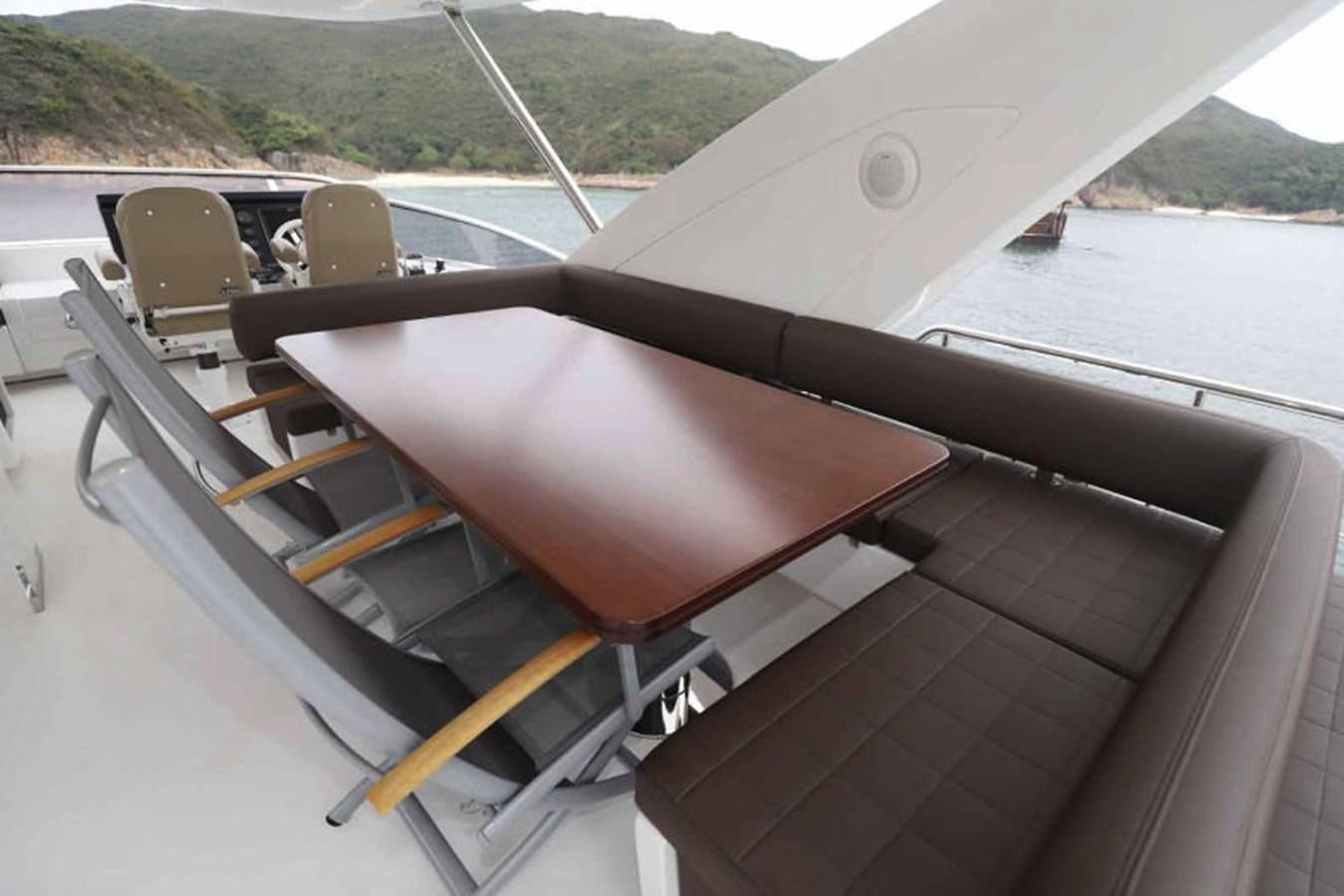 the inside of a car aboard AZIMUT 80 FLYBRIDGE Yacht for Sale