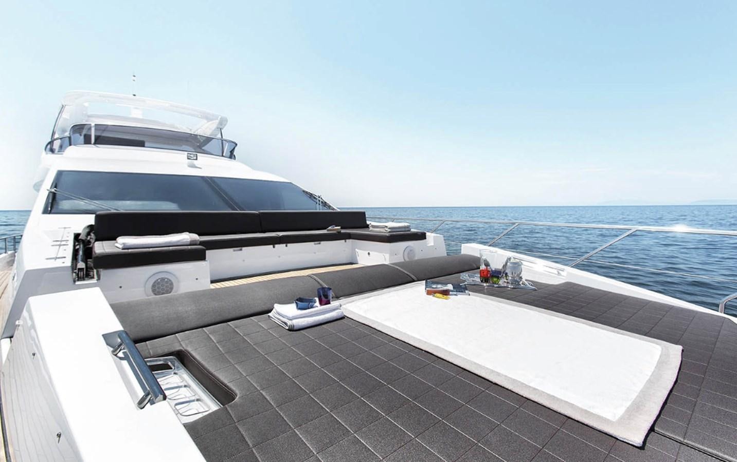 a boat on a deck aboard MEMORIES Yacht for Sale