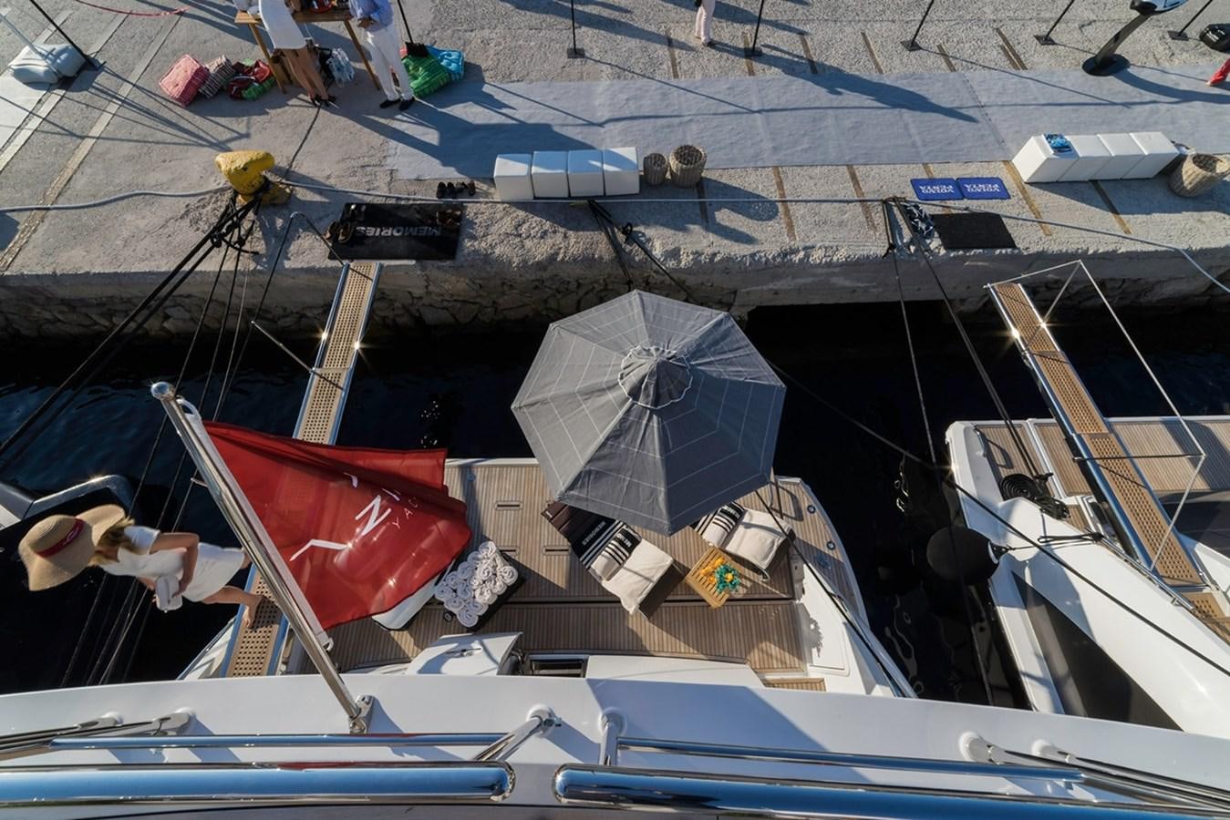 a boat is parked on the shore aboard MEMORIES Yacht for Sale