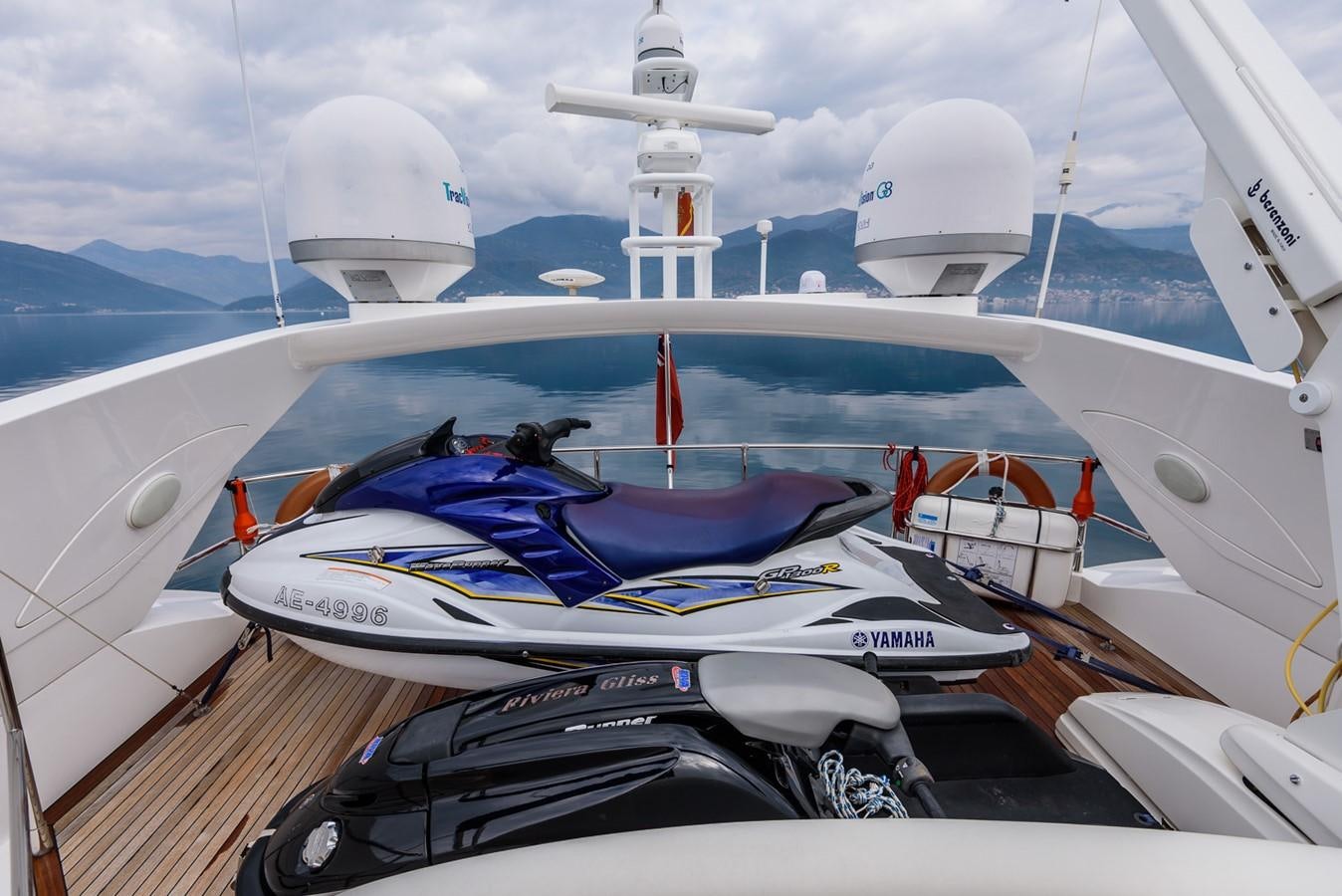 a row of kayaks on a boat aboard BASYA NICOLI Yacht for Sale