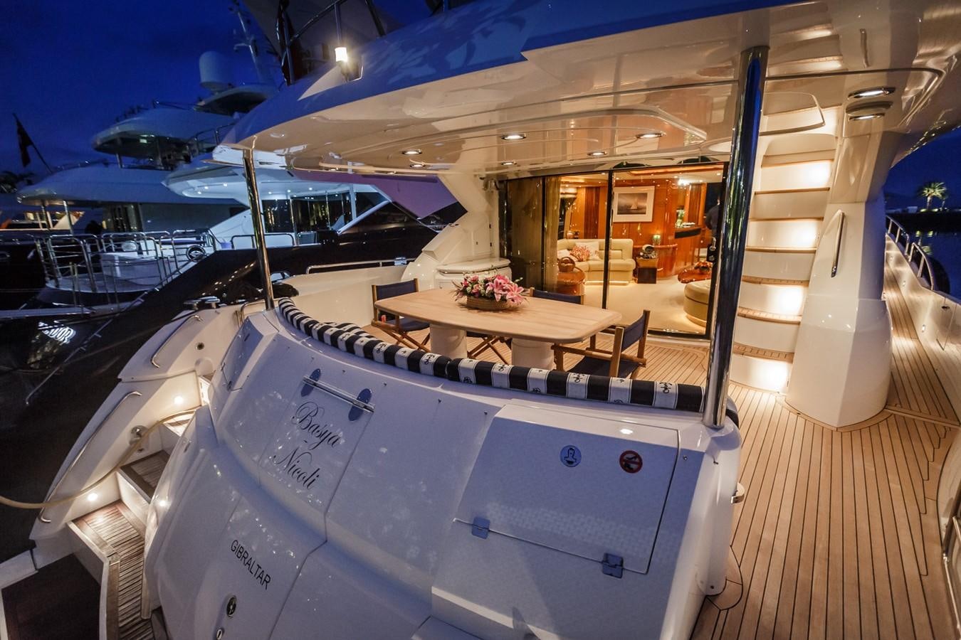 a large space ship in a building aboard BASYA NICOLI Yacht for Sale