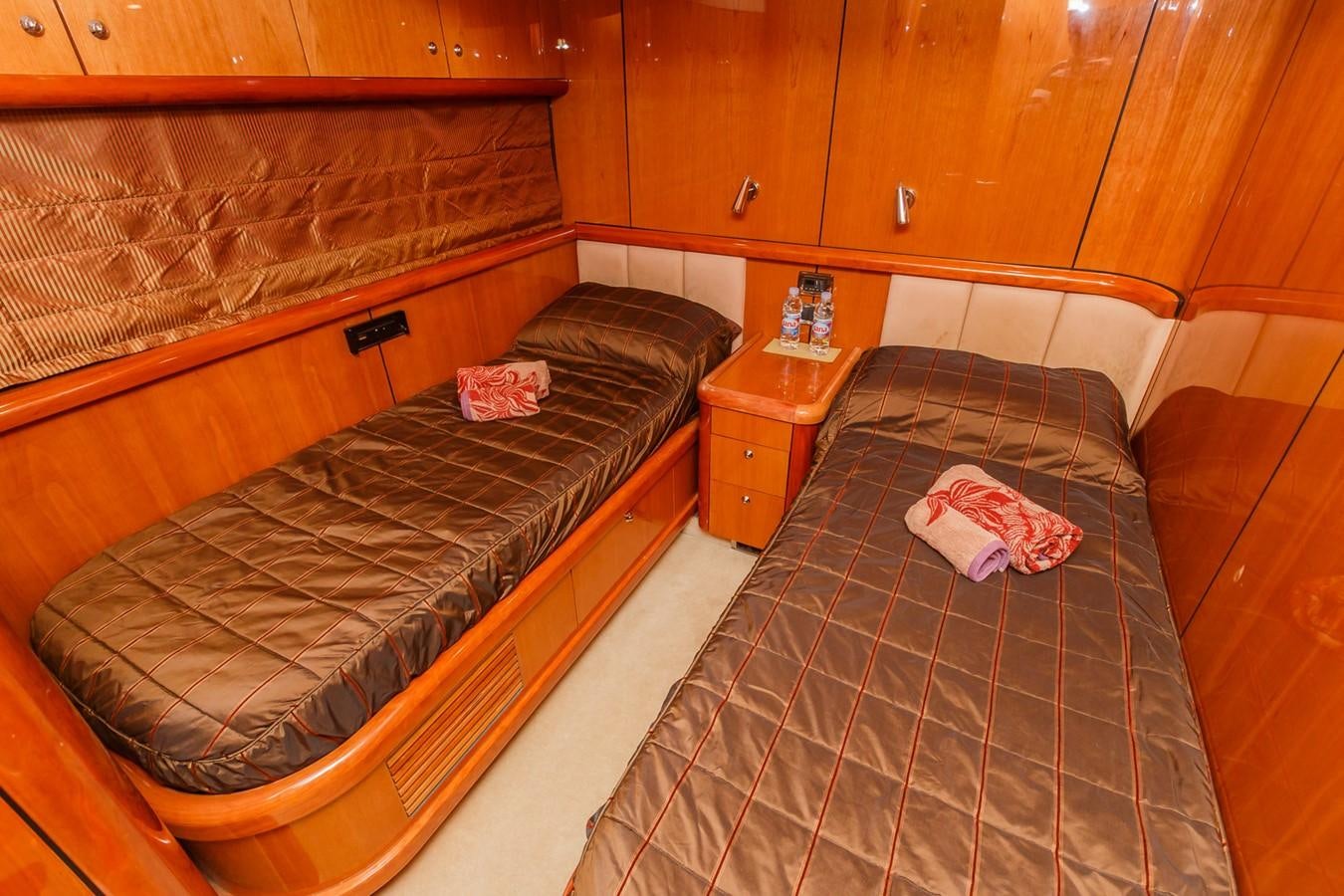 a bed in a room aboard BASYA NICOLI Yacht for Sale